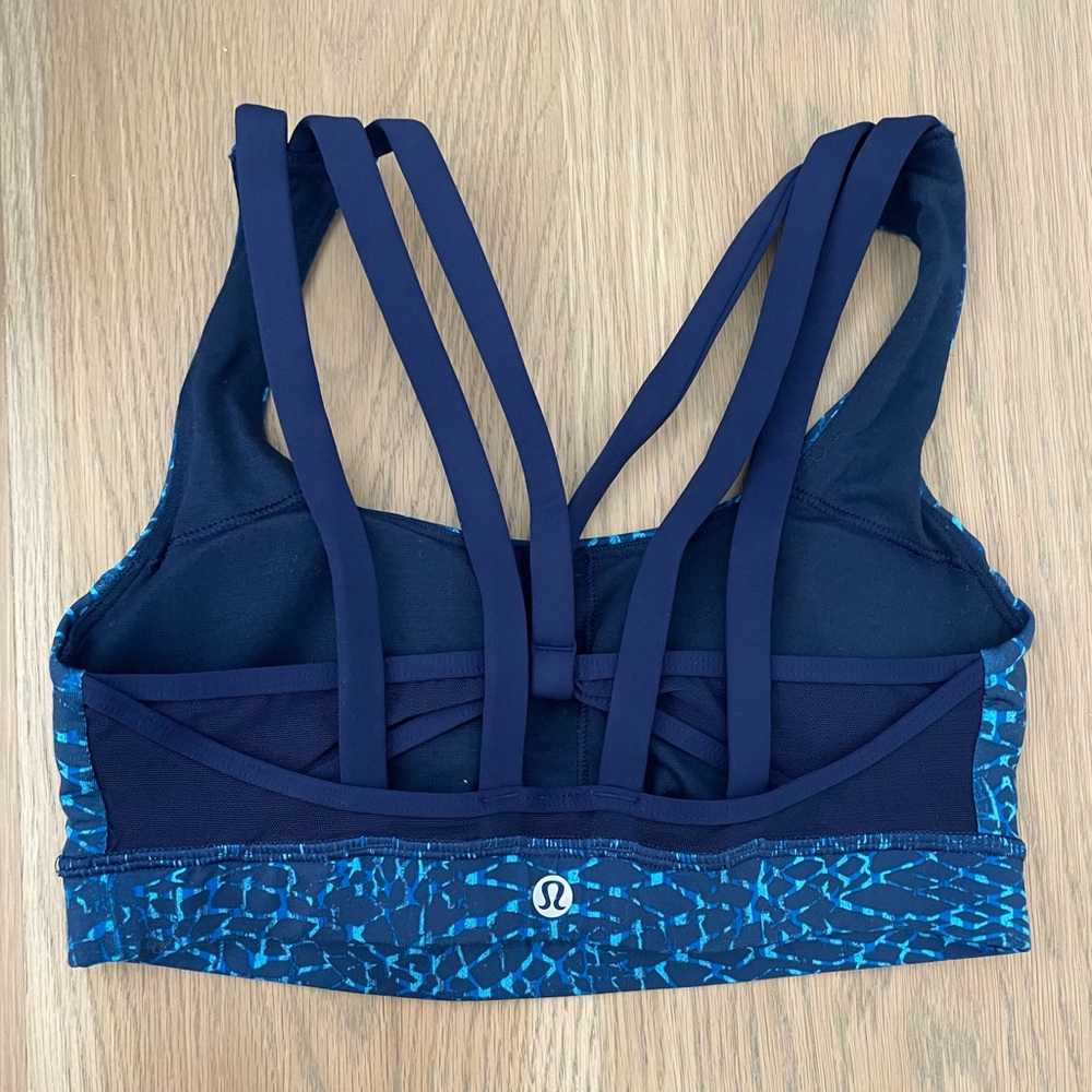 Blue Lululemon sports bra - size 4